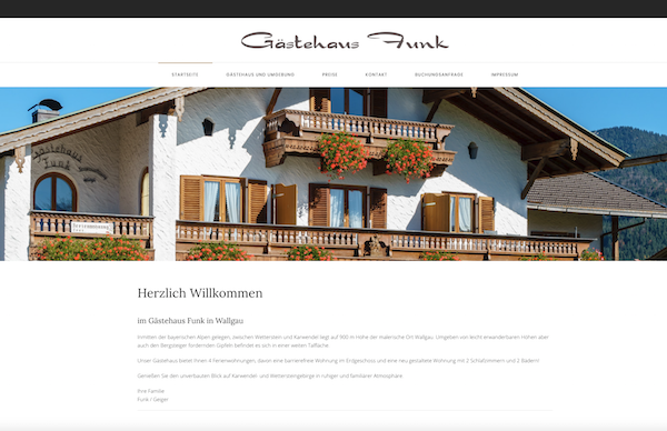 jemo-webdesign Referenzen Ferienhaus in Wallgau